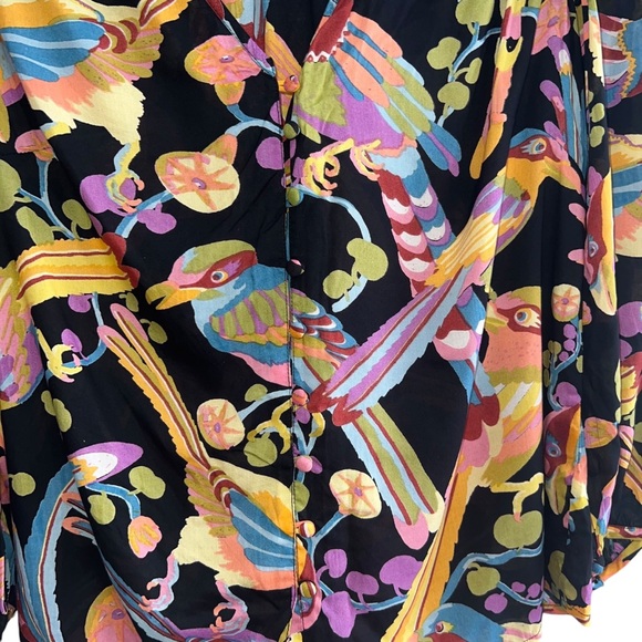 NEW NWOT Banjanan Elise Blouse In Jet Tropical Print - Picture 5 of 10